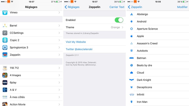 Tweaks : Logos opérateurs pour Zeppelin