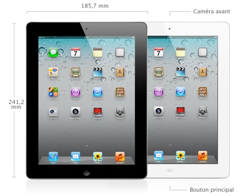 Spécifications iPad 2 : Dimensions