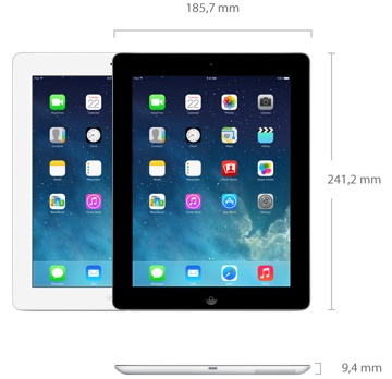 Spécifications iPad 4 : Dimensions