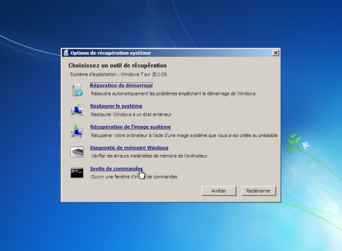 Récupération de système Windows